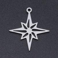 Stainless Steel Star Pendant, 201 Stainless Steel, Vacuum Ion Plating, fashion jewelry & polished & DIY & Unisex 