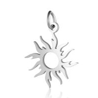 Stainless Steel Pendants, 201 Stainless Steel, Sun, Vacuum Ion Plating, fashion jewelry & polished & DIY & Unisex 