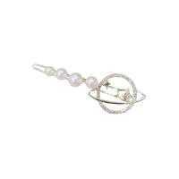 Hair Clip, Zinc Alloy, gold color plated & for woman & with rhinestone & hollow 