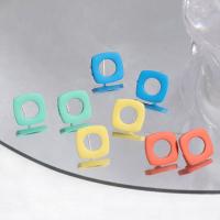 Zinc Alloy Stud Earring, painted, fashion jewelry & for woman & hollow 10mm 