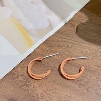 Zinc Alloy Stud Earring, fashion jewelry & for woman, coffee color, 20mm 