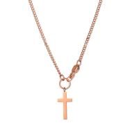 Titanium Steel Jewelry Necklace, Cross, polished, for woman Approx 45 cm 