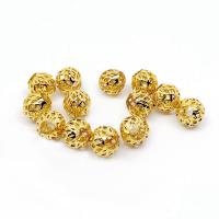 Hollow Brass Beads, Round, DIY golden 