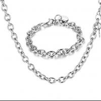 Titanium Steel Jewelry Necklace, Unisex original color, 8mm 