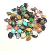 Pendentifs pierres gemmes mixtes , Pierre naturelle, éventail, différents matériaux pour le choix & unisexe, plus de couleurs à choisir Vendu par PC