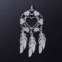 Stainless Steel Pendants, 201 Stainless Steel, Dream Catcher, Vacuum Ion Plating, fashion jewelry & polished & DIY & Unisex 