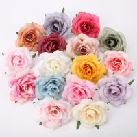 Cloth Artificial Flower, Rose, half handmade, DIY 70-80mm 