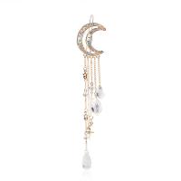 Hair Clip, Zinc Alloy, Moon, plated, for woman & hollow 120mm 