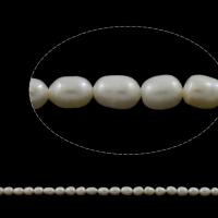 Perlas Arroz Freshwater, Perlas cultivadas de agua dulce, natural, más colores para la opción, Grado A, 5-6mm, agujero:aproximado 0.8mm, longitud:15 , Vendido por Sarta