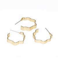 Zinc Alloy Stud Earring, zinc alloy post pin, plated, for woman, golden, 20mm 