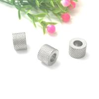 Stainless Steel Tube Beads, 304 Stainless Steel, plated, DIY, silver color 