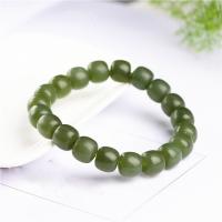 Jade Bracelets, Hetian Jade, Round, Unisex green 