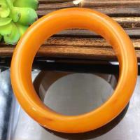 Amber Bangle, Donut, polished, Unisex, yellow, 25mm, Inner Approx 63mm 