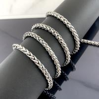 Stainless Steel Rope Chain, 304 Stainless Steel, Vacuum Ion Plating, fashion jewelry & polished & DIY & Unisex original color 