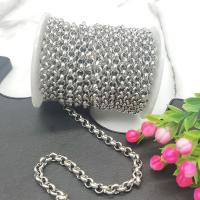 Stainless Steel Rolo Chain, 304 Stainless Steel, Vacuum Ion Plating, fashion jewelry & polished & DIY & Unisex original color 