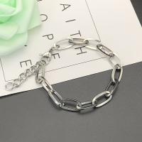 Stainless Steel Chain Bracelets, 304 Stainless Steel, Vacuum Ion Plating, fashion jewelry & polished & DIY & Unisex, original color cm 