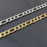 Stainless Steel Curb Chain, 304 Stainless Steel, Vacuum Ion Plating, fashion jewelry & polished & DIY & Unisex 