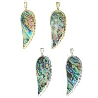 Abalone Shell Pendants, Brass, with Abalone Shell, gold color plated, random style & fashion jewelry & DIY Approx 5mm 
