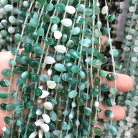 Natürliche grüne Achat Perlen, Grüner Achat, Tropfen, DIY & verschiedene Größen vorhanden, grün, Länge:ca. 14.96 ZollInch, verkauft von Strang