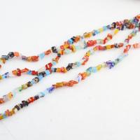 Millefiori Glass Beads, Chips 4-7mm Inch 