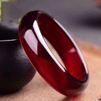 Beeswax Bangle, Donut, polished, Unisex blood red 