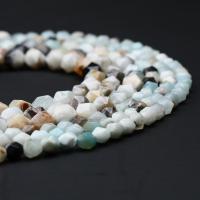 Amazonit Perlen, rund, poliert, Star Cut Faceted & DIY & verschiedene Größen vorhanden, gemischte Farben, Länge:ca. 14.96 ZollInch, verkauft von Strang