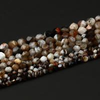Kaffee Achat Perlen, rund, poliert, Star Cut Faceted & DIY & verschiedene Größen vorhanden, gemischte Farben, Länge:ca. 14.96 ZollInch, verkauft von Strang