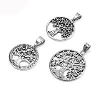 Stainless Steel Pendants, 304 Stainless Steel, Tree, machine polished, fashion jewelry & DIY & Unisex original color 
