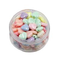 Candy Style Acrylic Beads, Heart, injection moulding, DIY, mixed colors, 5-15mm 