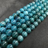 Apatite perles nature, Apatites, Rond, DIY & normes différentes pour le choix, bleu, Vendu par brin