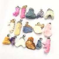 Synthetic Coral Pendants, with Brass, irregular, plated, Unisex 15x20- 