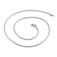 Мода нержавеющей стали ожерелье цепь, Нержавеющая сталь 316, полируемая машина, DIY & разный размер для выбора, оригинальный цвет, длина:50 см, продается PC