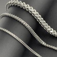 Stainless Steel Wheat Chain, 304 Stainless Steel, machine polished, fashion jewelry & DIY & Unisex original color 