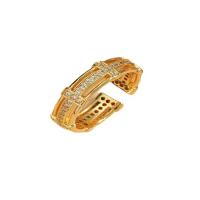 Cubic Zirconia Micro Pave Brass Finger Ring, plated, Adjustable & micro pave cubic zirconia & for woman 17mm 