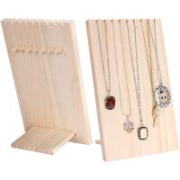 Exhibición de collar de madera, pino, Rectángular, para mujer, 250x150x100mm, Vendido por UD