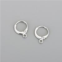 925 Sterling Silver Huggie Hoop Earring Finding, plated & for woman 