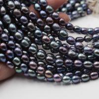 Perlas Arroz Freshwater, Perlas cultivadas de agua dulce, Bricolaje, 7-8mm, longitud:aproximado 36-38 cm, Vendido por Sarta