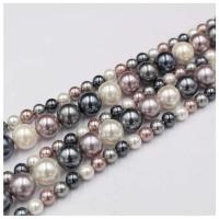 Peties perles de la mer du sud, Shell Pearl, Placage, DIY, couleurs mélangées Environ 38 cm, Vendu par brin