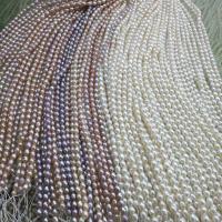 Perles d'eau douce de culture de riz, perle d'eau douce cultivée, DIY, plus de couleurs à choisir, 6-7mm Environ 38 cm, Vendu par brin