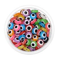 Böses Auge Harz Perlen, flache Runde, Epoxidharzklebstoff, DIY & verschiedene Größen vorhanden, keine, ca. 100PCs/Tasche, verkauft von Tasche