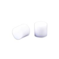 Silikon Ohrstöpsel, weiß, 3x3mm, Bohrung:ca. 0.5-1mm, 1000PCs/Tasche, verkauft von Tasche