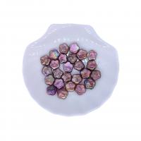 Бусины из искусственного пресноводного жемчуга барокко, Пресноводные жемчуги, Форма цветка, фиолетовый розовый, 11-12mm, продается PC