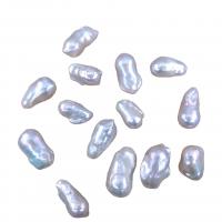Drop Cultured Freshwater Pearl Beads, irregular, no hole, white, 9-12mm 