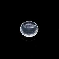 Lichtdurchlässig Glas Cabochon , plattiert, weiß, 14mm, verkauft von PC