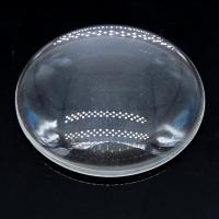 Lichtdurchlässig Glas Cabochon , oval, plattiert, weiß, 40mm, verkauft von PC