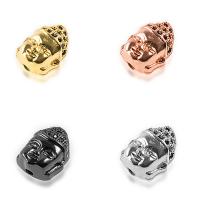 Cubic Zirconia Micro Pave Brass Beads, Buddha, plated, DIY & micro pave cubic zirconia 