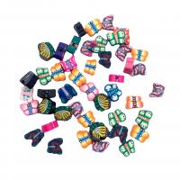 Perles bijoux Fimo , argile de polymère, papillon, impression, DIY, couleurs mélangées, 2-20mm Vendu par sac