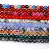 Gemischte Achat Perlen, rund, DIY & facettierte, keine, 8mm, ca. 48PCs/Strang, verkauft von Strang