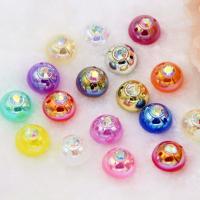Resin Rhinestone Beads, Dome, DIY & faceted & with rhinestone 14mm, Approx 