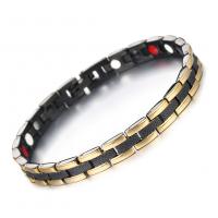 Stainless Steel Healing Bracelets, Titanium Steel, Vacuum Ion Plating, fashion jewelry & Unisex, 6.5mm Approx 7.87 Inch 